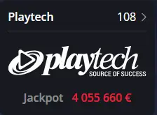 Playtech jackpots